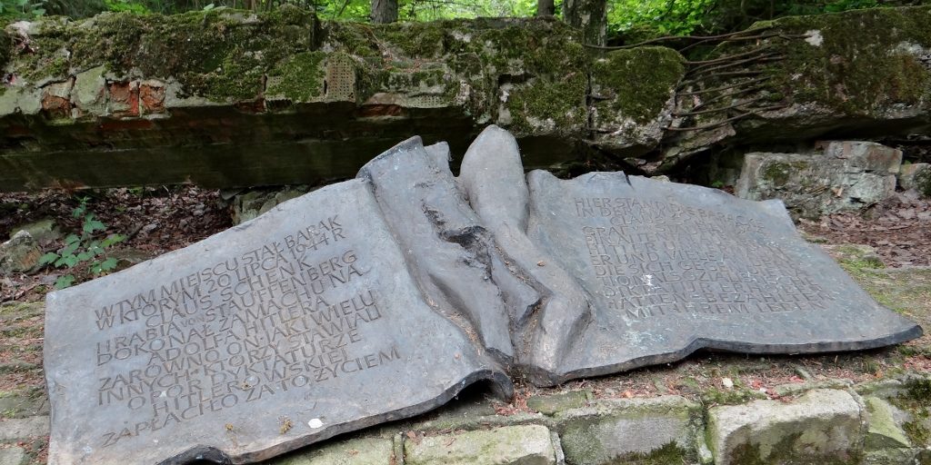 A plaque showing the location of Stauffenberg's attempt to kill Hitler