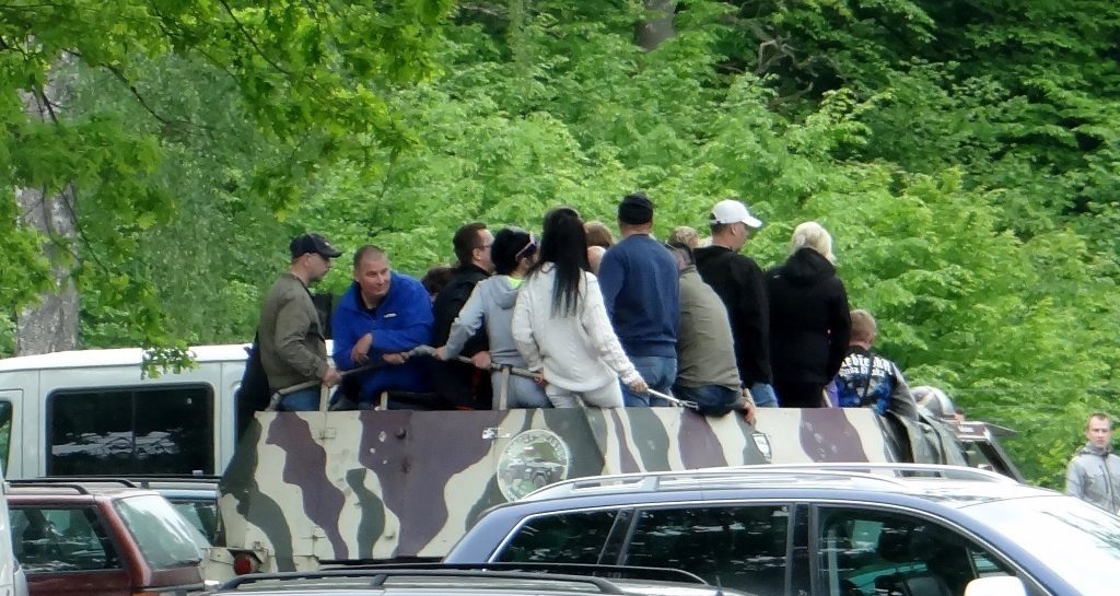 Folks having fun at the Wolf's Lair