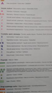 Our map (as you can see it already tells you in English what the signs mean)