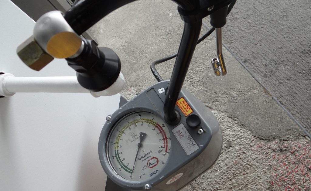 Only Austria seems to have these - light air inflation devices at fuel stations which you lift off a stand and carry around to each tyre. I love 'em