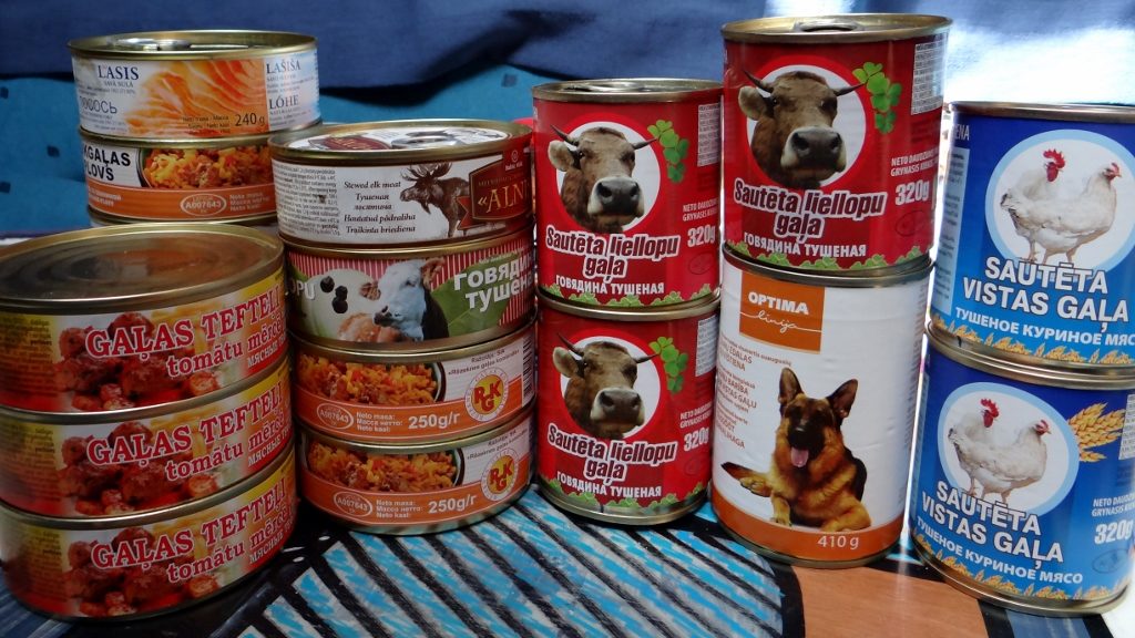 Latvian canned meat