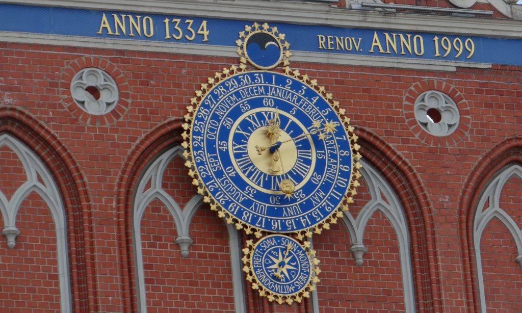 Famous clock in Riga
