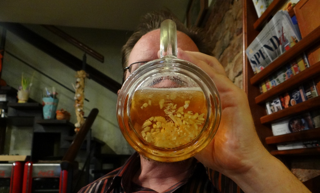 Hmmmm, garlic beer, yummy