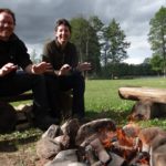 Fire! Smoke's not getting our eyes though, the winds hoofing it all off across the lake