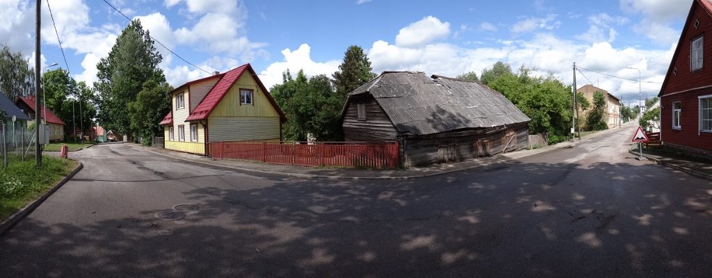 Street scene in Valga, Estonia