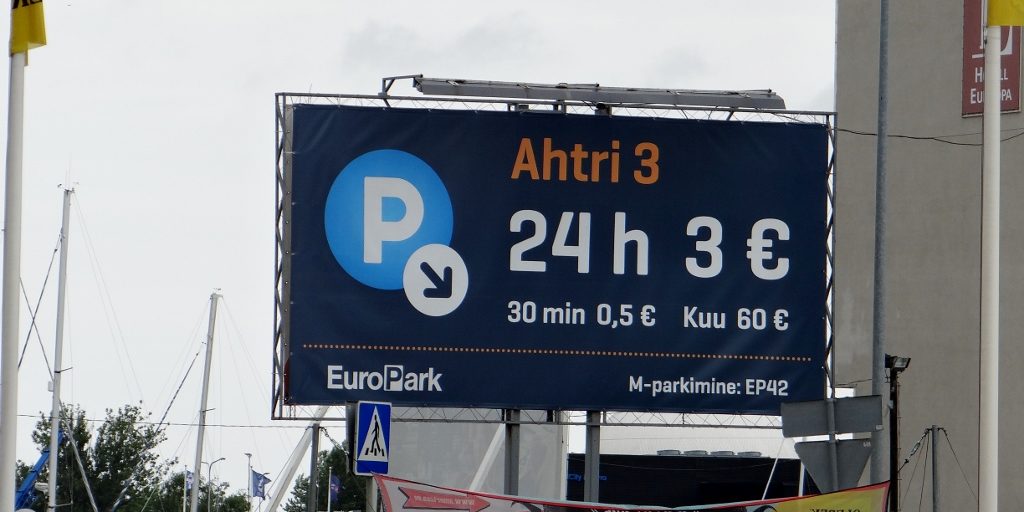 Some of the Tallinnn parking close to the old town. We couldn't see any guarded parking, or we'd have used it