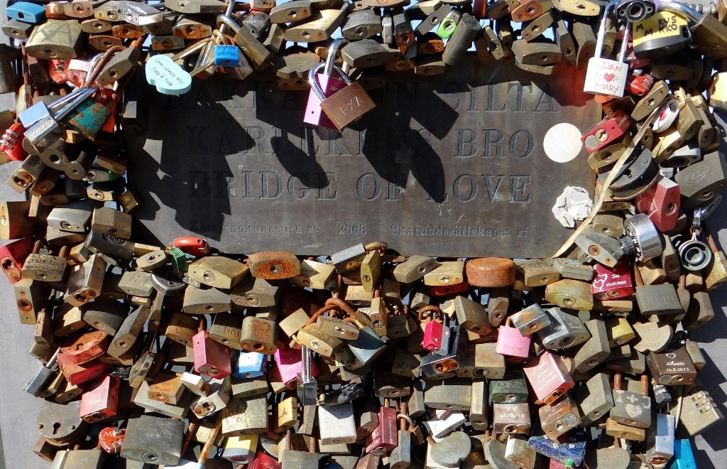Love Bridge and Padlocks Helsinki Finland