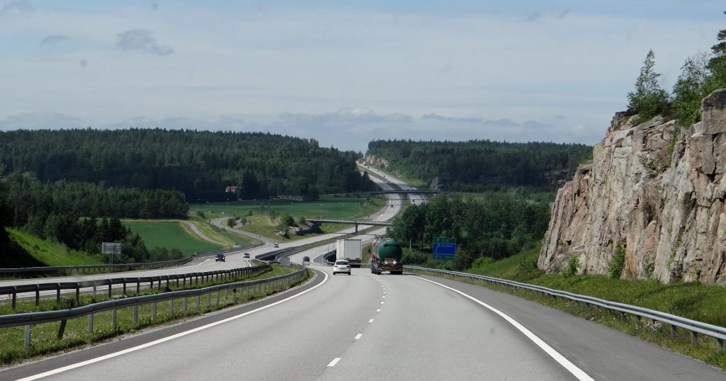 Smooth, empty and toll free. We're making the most of it before the endless route north begins