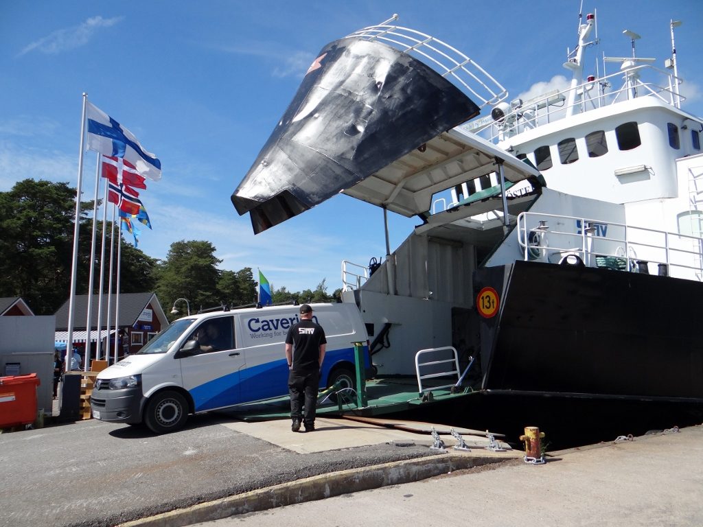 Disembarking ferry in Nagu Finland