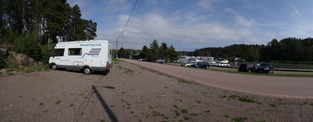 Zagan free camping at the Kustavi Marina