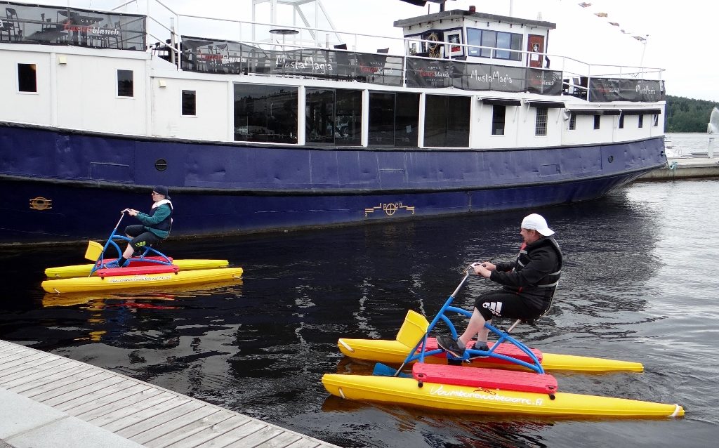 Floating bicycles in Jyvaskyla Finland