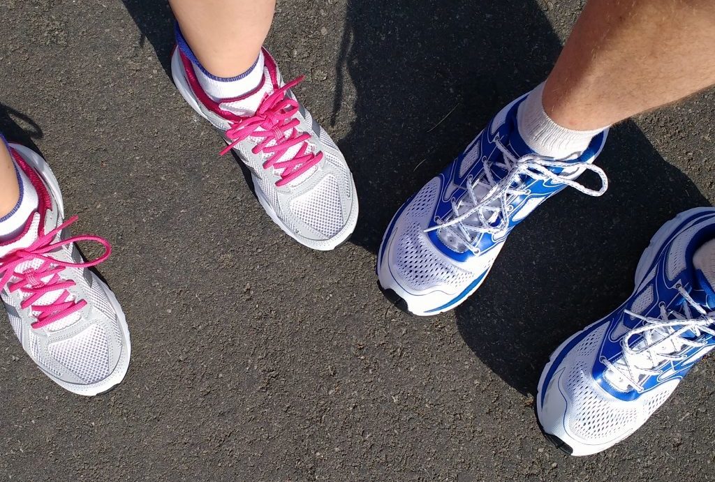 Shiny new trainers got a run out on the beach yesterday. Too hot, 2 or 3 miles later we were roasted alive and had to walk back