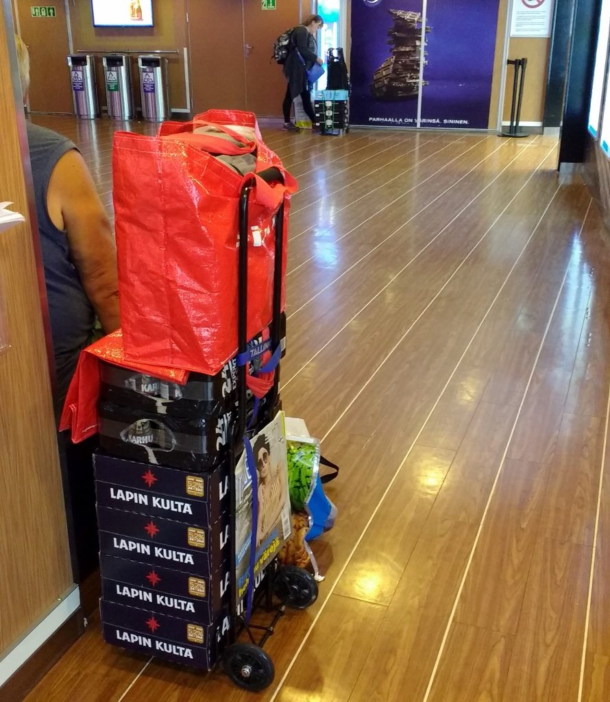 Duty free on ferry to Helsinki