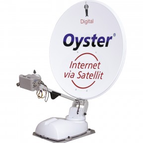 Roof-mounted motorhome satellite internet system - photo from motorhomewifi.com