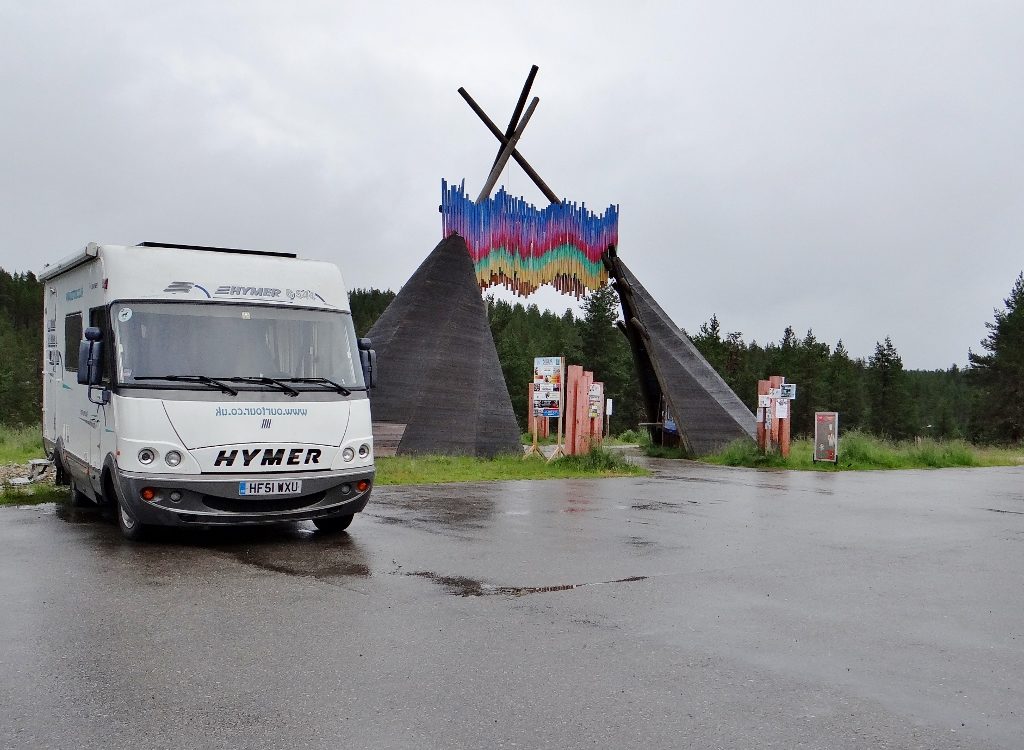 Motorhome parking Saariselka Finland