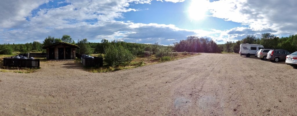 Parking, loos and bins - we're being spoiled for our last night in Finland.
