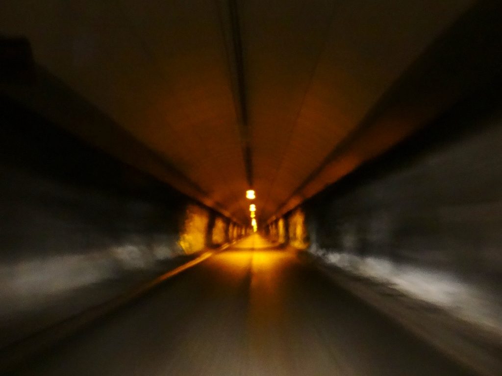 Heading downhill under the sea