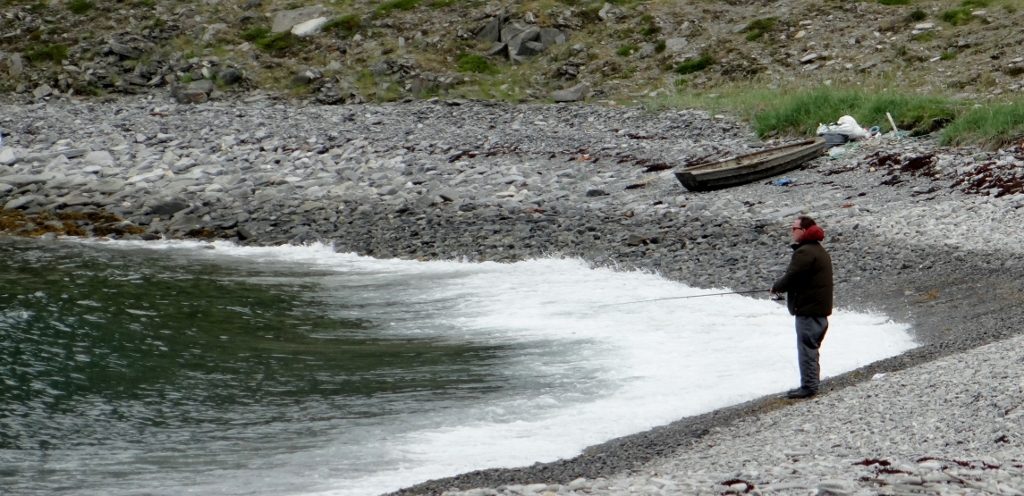 Jay does a spot of fishing