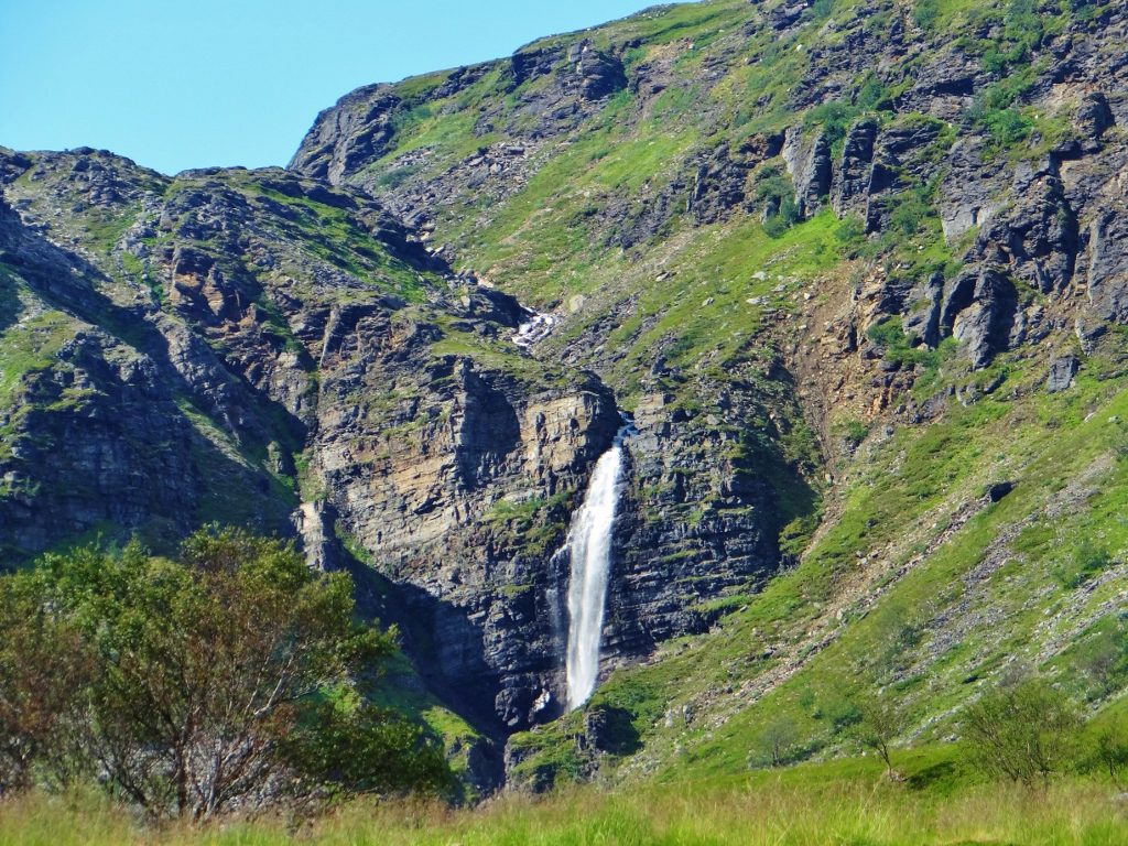 Massive waterfall behind our parking spot
