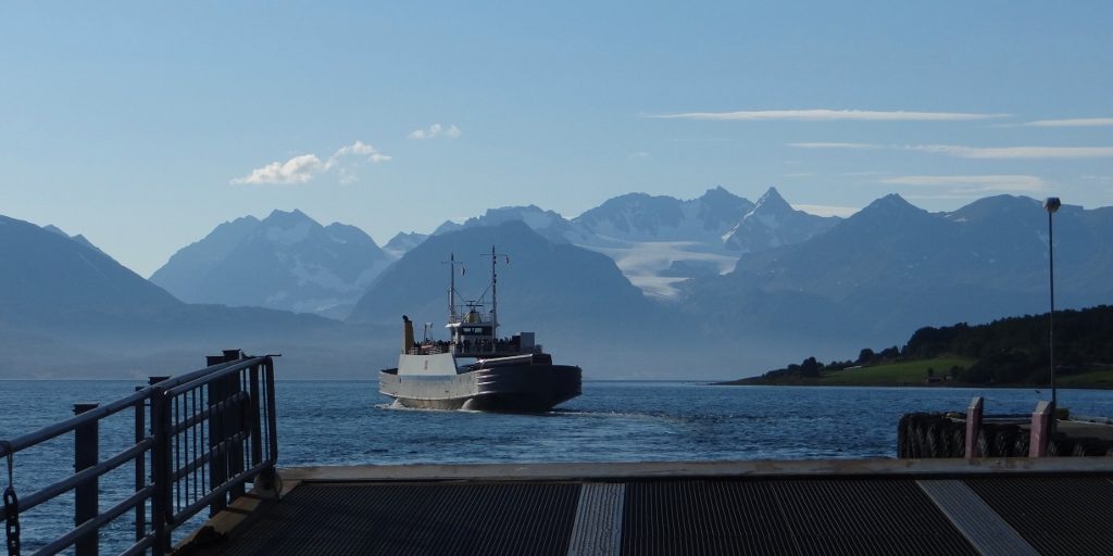 The Lyngseidet ferry yesterday: weather not quite so good for us this afternoon