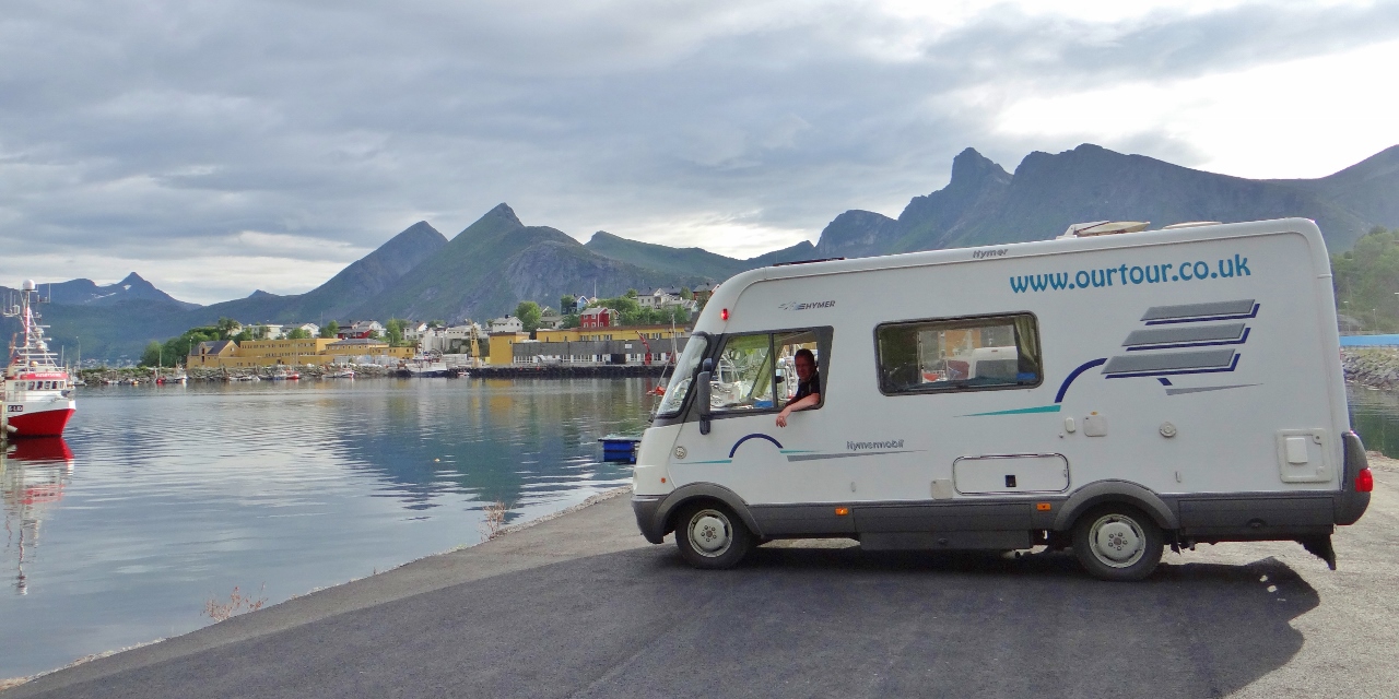 Motorhome parking Husoy Norway