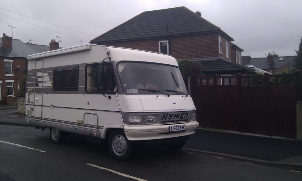 About to set off in Dave on a cold wet and grey UK day