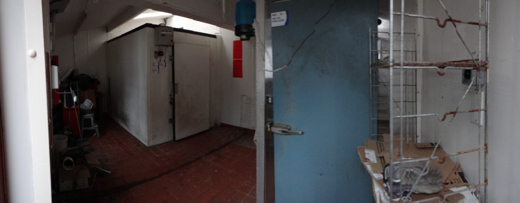 Inside 'The Cooler' before renovation