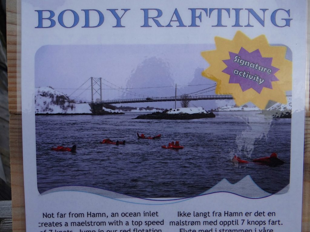 You can don a dry suite and go float about in a maelstrom if you fancy?