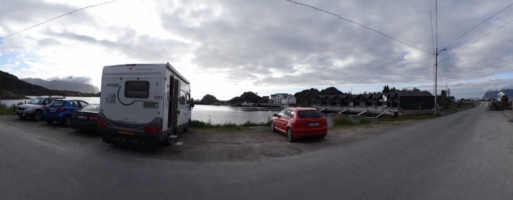 Room for a 7m motorhome beside the road to Hamn, Senja, Norway