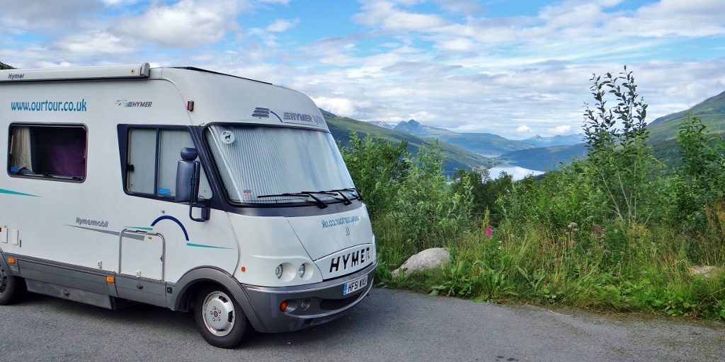 Motorhome parking Fjordbotnmarka Norway