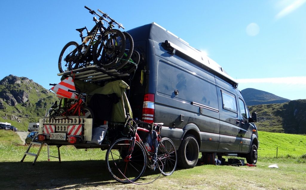 The Rhino! Five tonnes, with two motorbikes, several push bikes and enough tools to keep Force India rolling