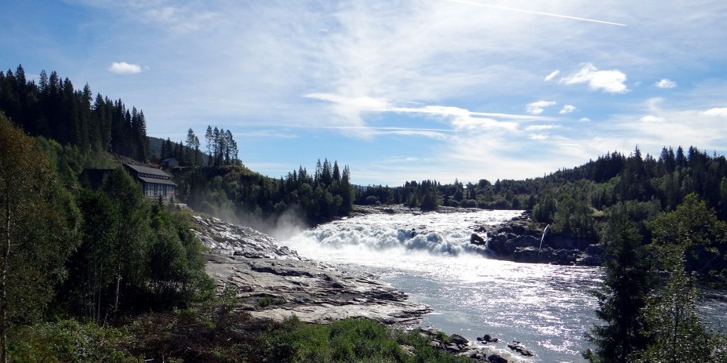A waterfall just off the E6