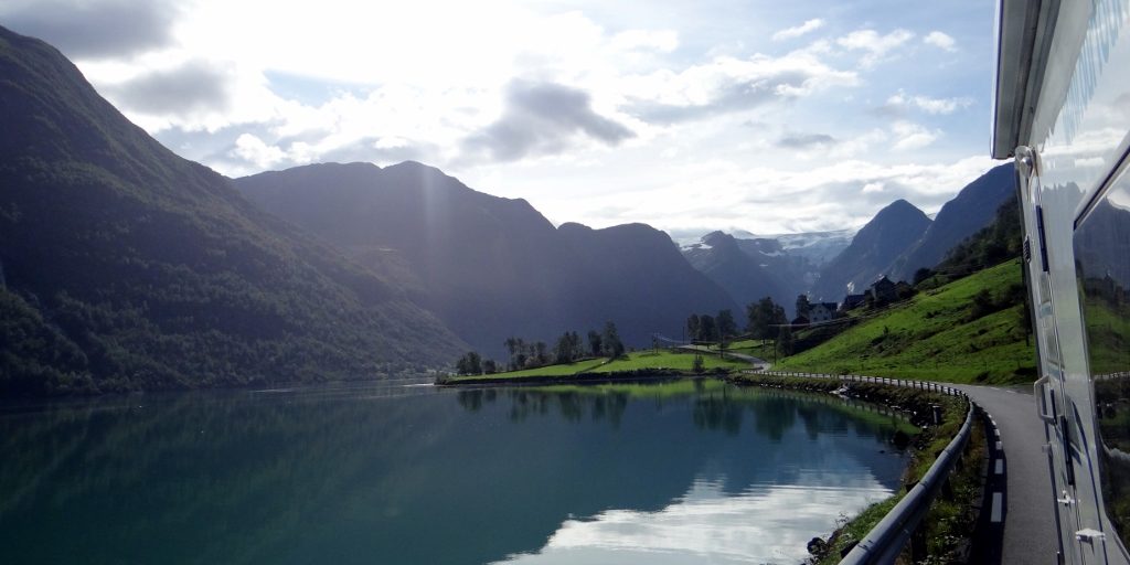 Heading north from Briksdal