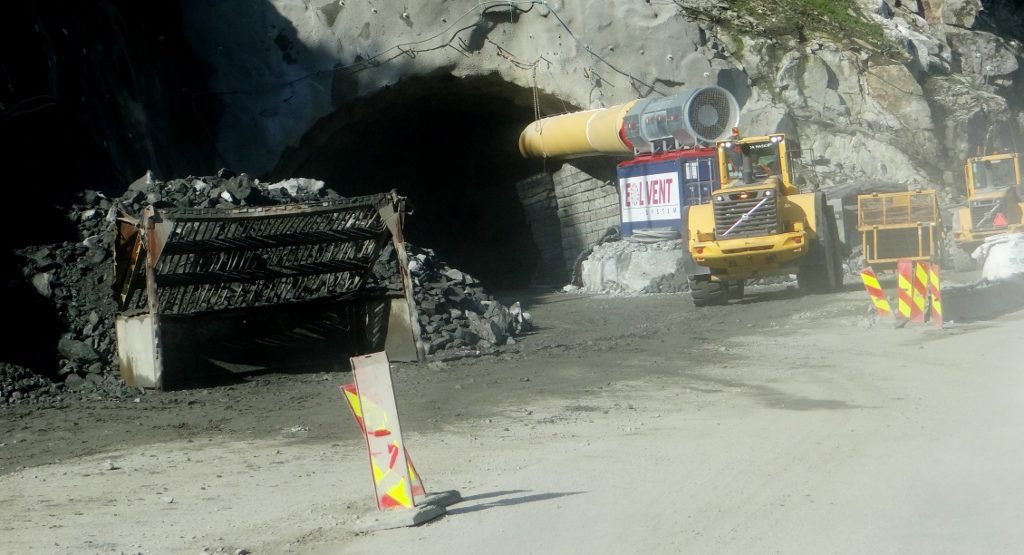 Including the blasting of a new tunnel