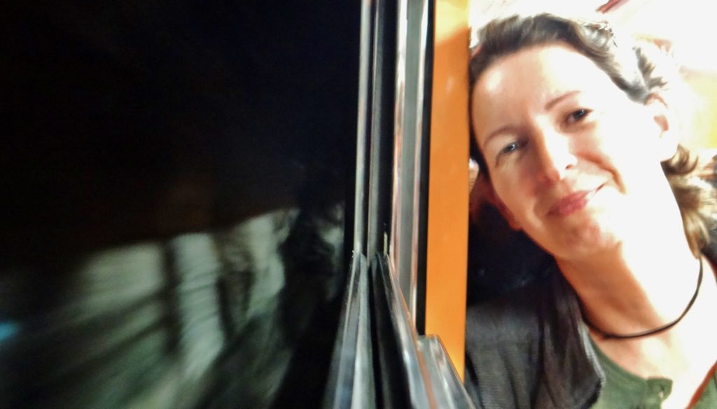 Ju enjoying tunnel number 11 on the way up, or was it tunnel 10?