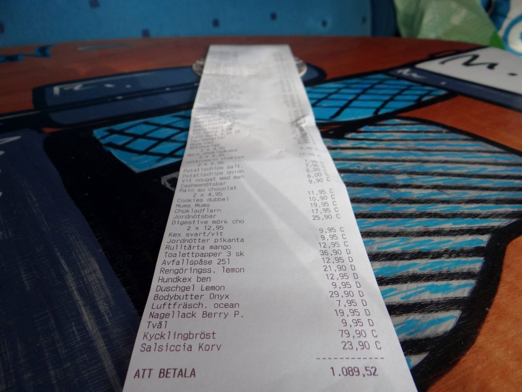 Lidl till receipt Sweden