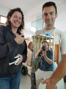 New bathroom mirror and the man that cut it