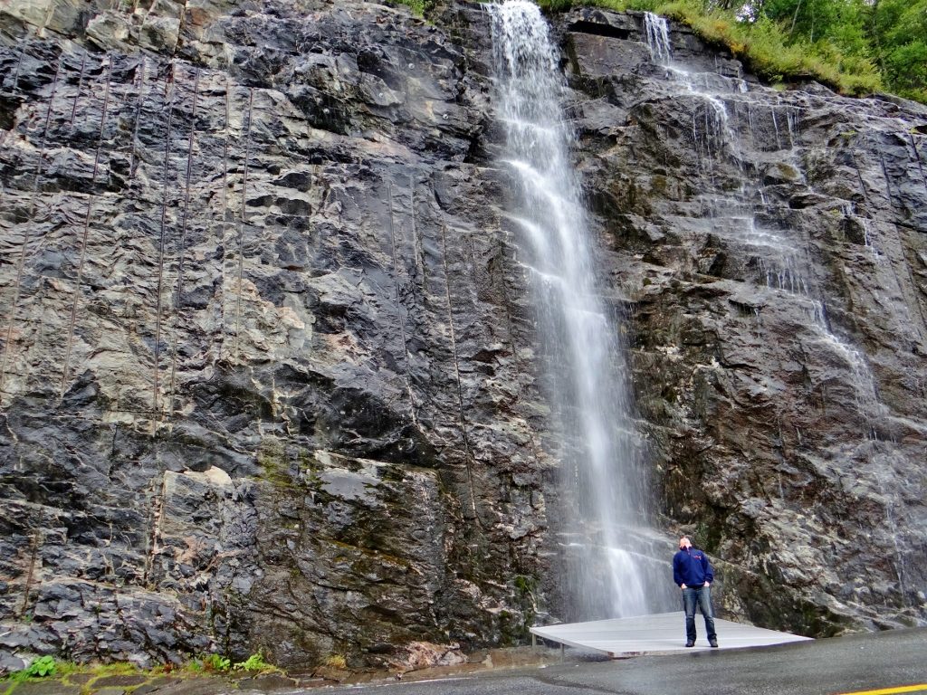 Waterfall at Ornesvingen Viewpoint Norway