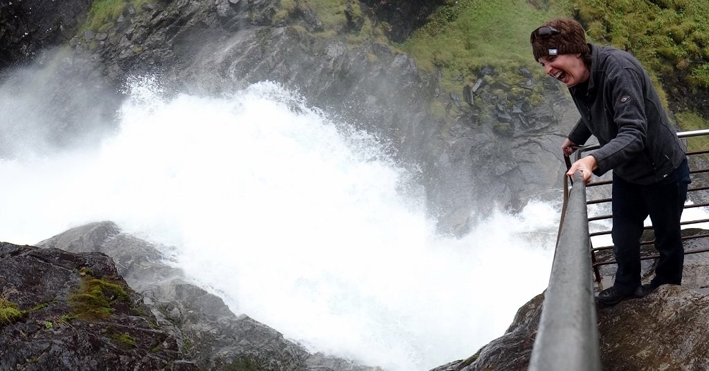 Øvstebrufossen - a riot of water with a stupendous, if wet viewpoint