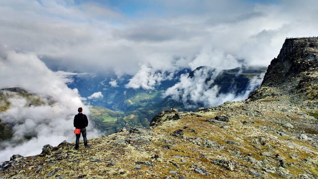 Mount Dalsnibba as the mists clear