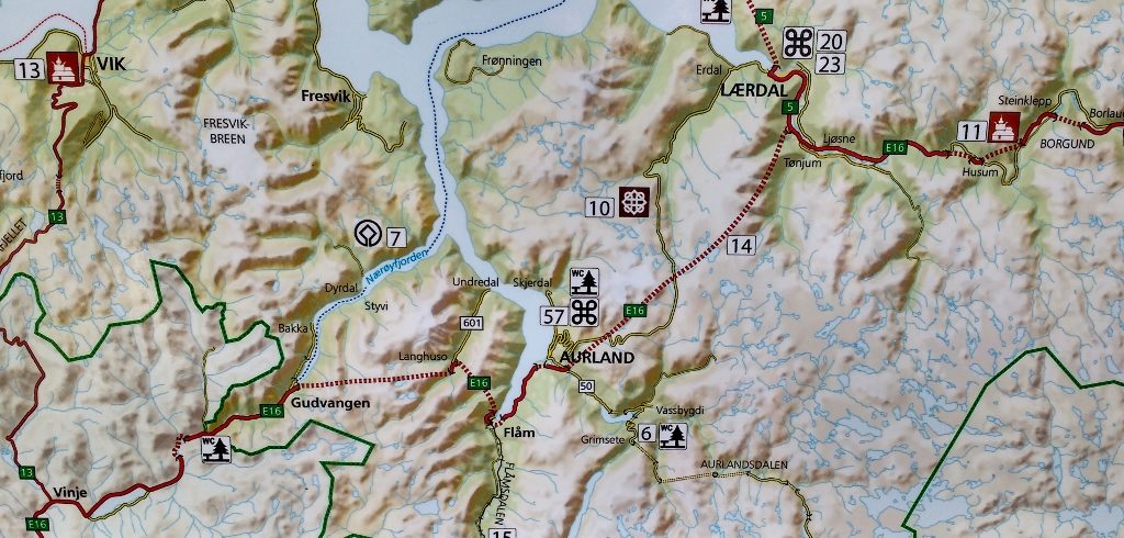 Challenge for tomorrow, the road over the Lærdal Tunnel (Number 14 on the map)