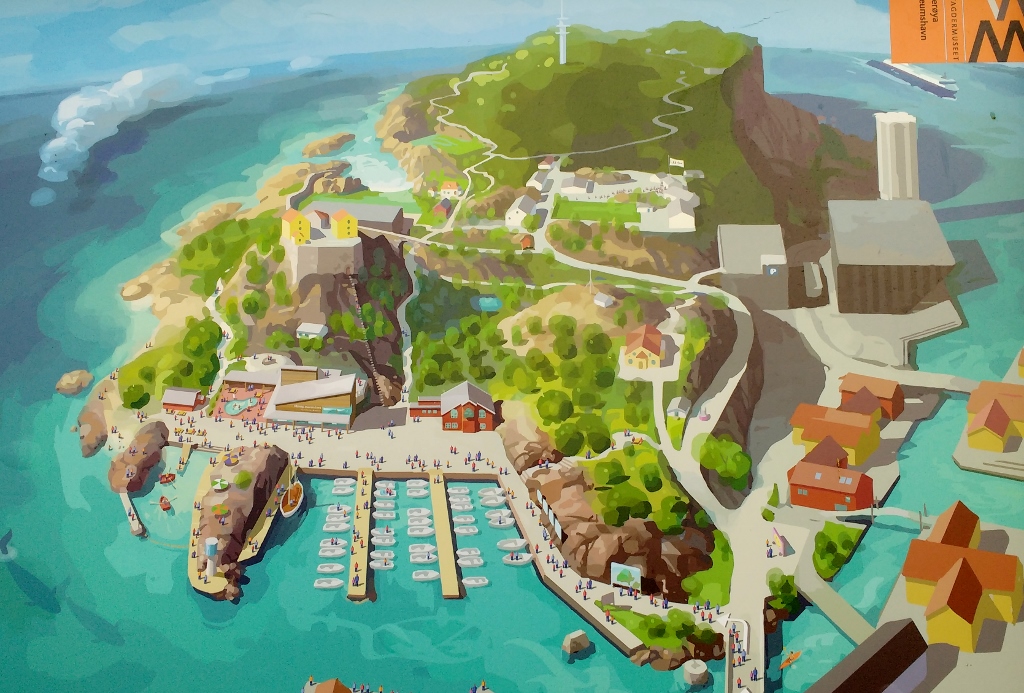 Odderøya Island. We're parked behind the grey box to the left