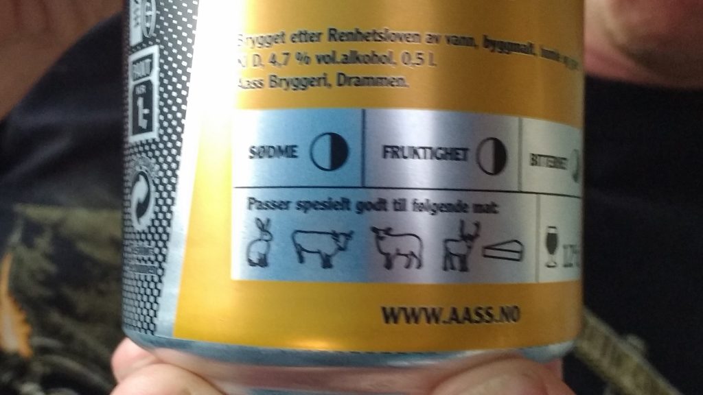 Good with reindeer - Aass beer!