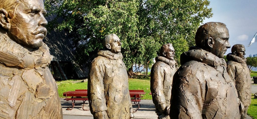 The feeling I got was they were all looking forwards. All of them faced years of danger on the voyage, dependant on one another for their very lives.