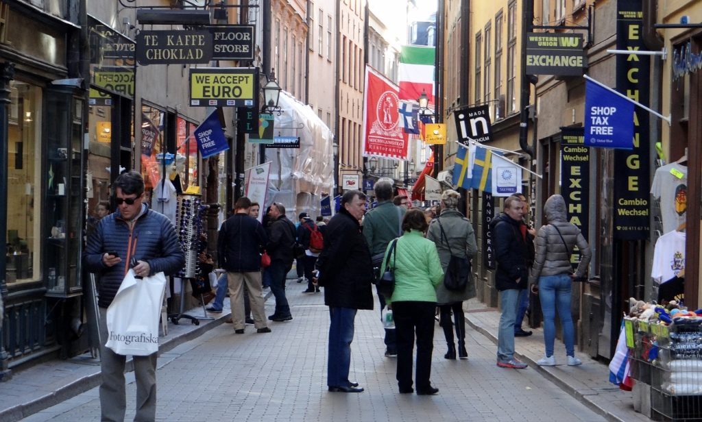 Gamla Stan's main tat route. Take any of the side roads and boom, you're on your own