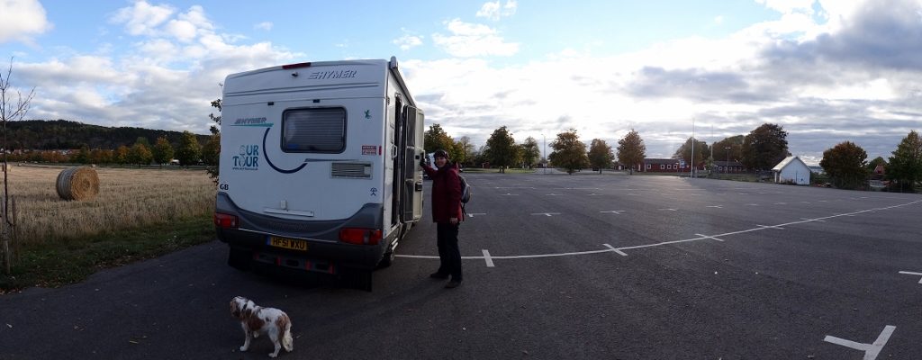 Free out of season parking in Gränna, Sweden