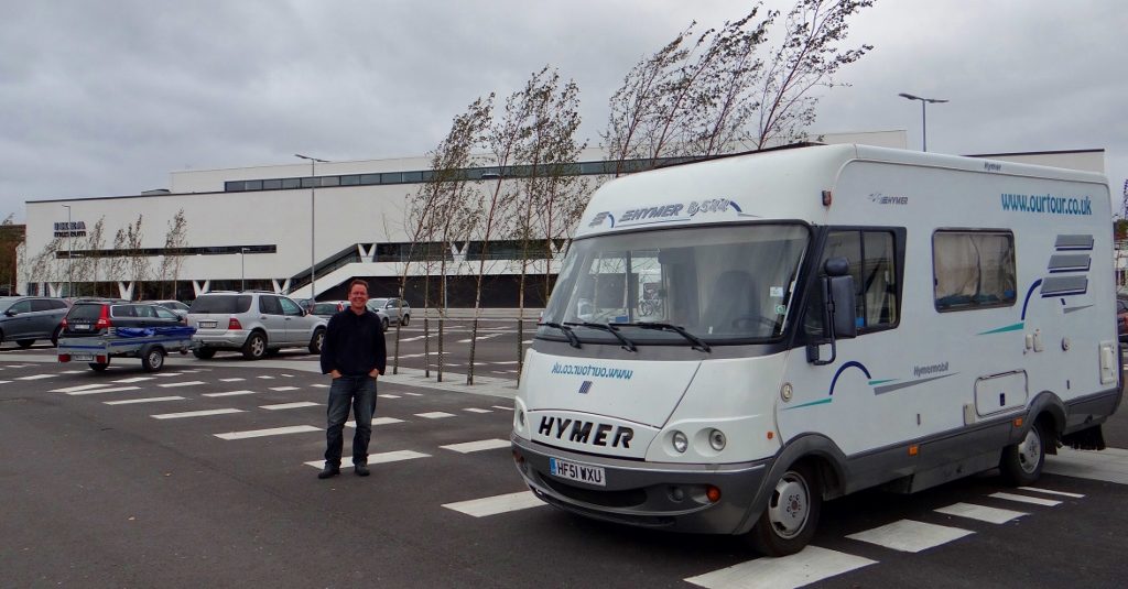 Motorhome at Ikea Museum, Almhult Sweden
