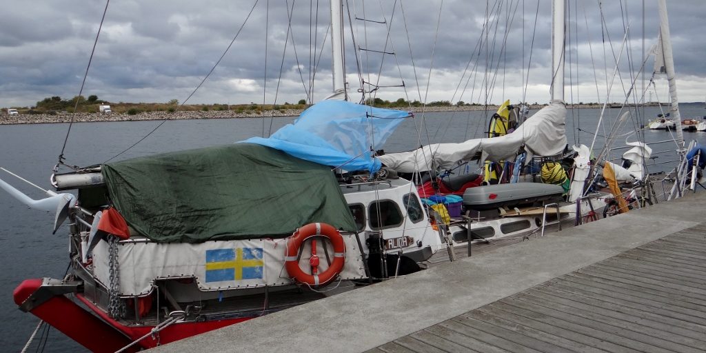This chap has EVERYTHING on his boat, including two jet skis and a dog