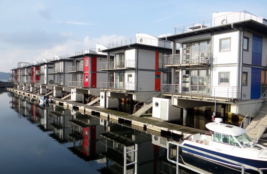 Top-end housing at the marina around the corner from us