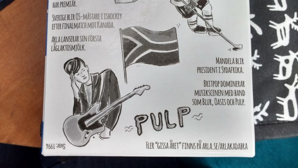 milk carton Sweden, Britpop Pulp